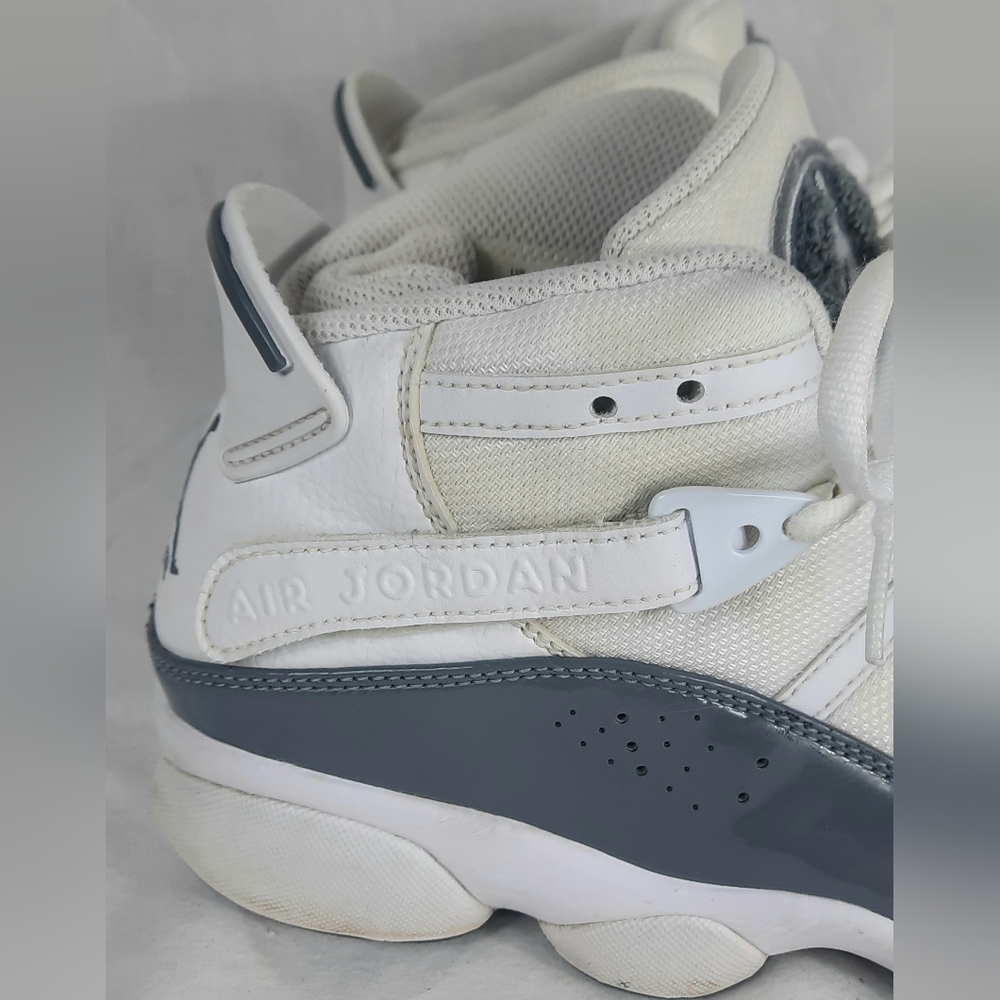 Nike Air Jordan 6 Rings Mens Shoes Size 10 White Cool Gray 322992 121 Sneakers - Picture 2 of 15